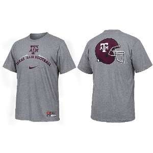 Nike Texas A&M Aggies Grey 2008 2 Sided Short Sleeve Practice T Shirt