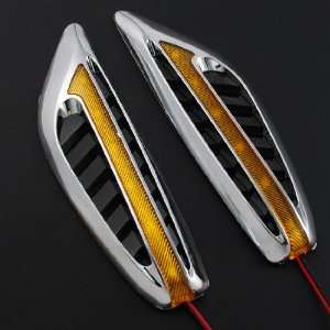  Plating Amber Lens LED Roadster Coupe Turbo Racing Car SUV Truck 
