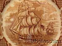 Alfred Meakin Fair Winds Friendship Salem Ships Brown  