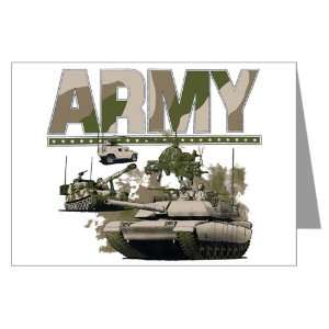 Greeting Cards (10 Pack) US Army with Hummer Helicopter Soldiers and 
