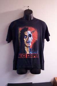 Vintage 1989 ALICE COOPER Trash Concert T Shirt 1980s  