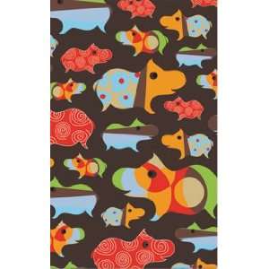  The Rug Market Kids Hippo Brown 16480 Brown and Orange and 
