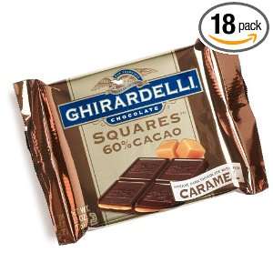 Ghirardelli Chocolate Squares, 60% Cacao Dark with Caramel, 1.3 Ounce 