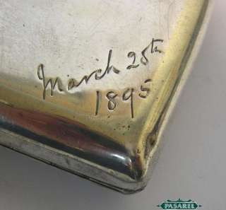 Victorian Sterling Silver Cigarette Case With Vesta Sampson Mordan 