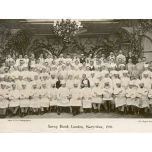  Photograph of Staff at the Savoy Hotel, London, England 