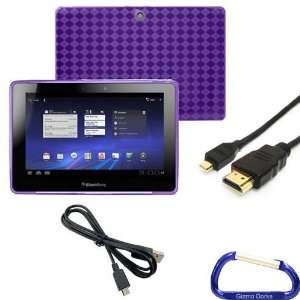  Gizmo Dorks Flexible Rubber Case Cover (Purple), USB Cable 