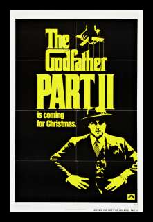 THE GODFATHER PART 2 II * 1SH ORIG ADVANCE MOVIE POSTER  