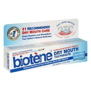  Biotene Dry Mouth Toothpaste, Fresh Mint Original, 4.5 