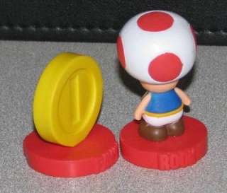 Nintendo Super Mario Toad With Coin Figures New  
