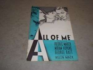 1934 ALL OF ME MOVIE PRESS BOOK MARCH HOPKINS  I 7500D  