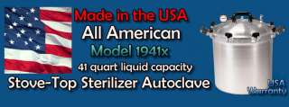 ALL AMERICAN 1941X Quart Stove Top Sterilizer Autoclave Made in USA 