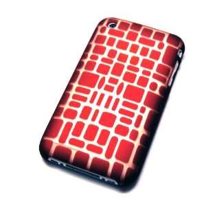 New Maroon Red Mosaic Laser Cut Rear Only Apple Iphone 3g 3gs Snap on 