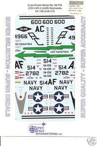 Superscale Decal 48 756 USN A4D 2 Skyhawk VA 106  