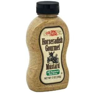 Golding Farms Horseradish Mustard, 12 Ounce (Pack of 3)  