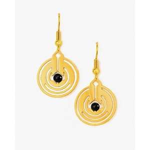  Frank Lloyd Wright April Showers Earrings with Onyx 