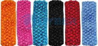 12 pcs 1.5 Crochet Headbands Hair Bow Baby Toddler Kid  