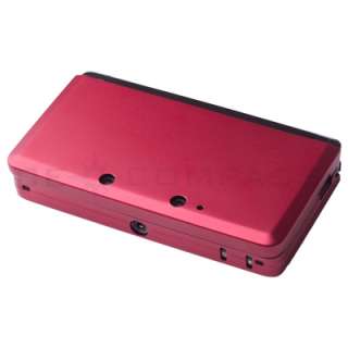Red Aluminum Hard Case Cover For Nintendo 3DS  
