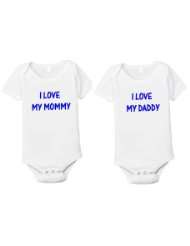 Baby Infant I Love My Mommy and Daddy Tshirt Set