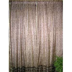  Art Silk Sari Indian Window Curtains Drape Panels 84