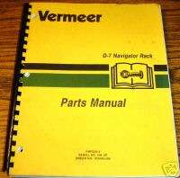 Vermeer D 7 Navigator Rack & Trailer Parts Catalog  