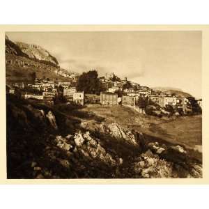  1928 Arachova Arakhova Greece Greek Town Photogravure 