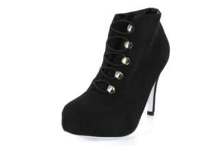 ALTHEA 06 Boots by WILD DIVA in Black V. Suede  