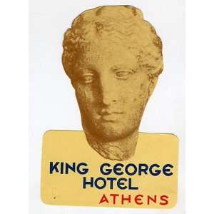   George Hotel Luggage / Baggage Label Athens Greece 