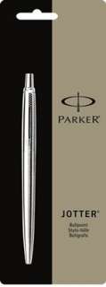 Parker Jotter Ballpoint Pen, Stainless Steel, Blister Packed  