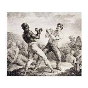  Boxeurs by Theodore Gericault. size 26 inches width by 23 