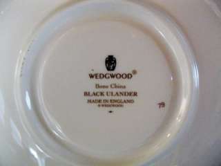 Wedgwood BLACK ULANDER Saucer Gold Backstamp  