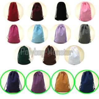 50 Mixed Color Velvet Square Pouches Jewelry Bags 6x9  