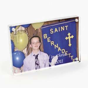 Personalized Photo Frame With Cross   Party Decorations & Photo Frames 