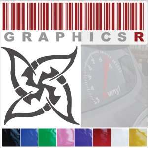   Graphic   Tribal Design Tattoo Flower A882   Carbon Fiber (R24 Black