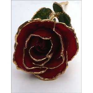  Burgundy Lacquer and Gold Rose Beauty