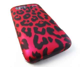 HOT PINK LEOPARD HARD SHELL SNAP ON CASE COVER HTC G2 TMOBILE PHONE 