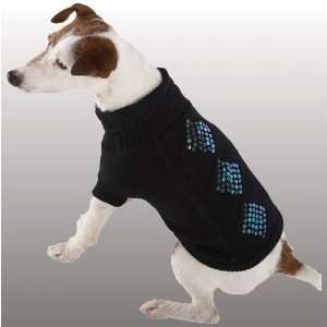  Argyle Black Dog Sweater X Small   Dog Winter Sweater 