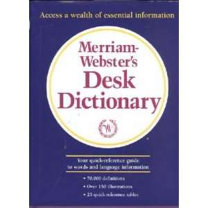  Merriam Websters Desk Dictionary Editor