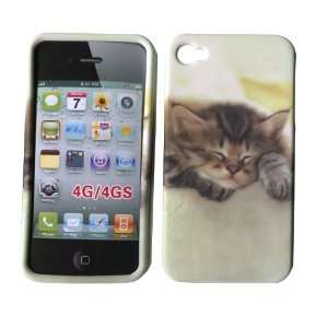 Kitty Cat Apple Iphone 4, 4S at&t. Verizon, Sprint, C Spire Case Cover 