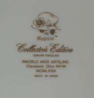 Collectors Plate Mopsie Collectors Edition Japan 1973  