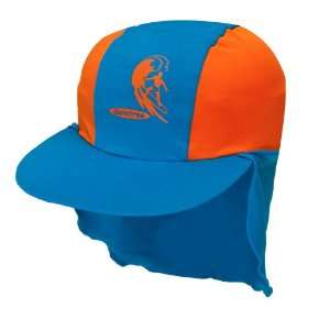  Boys Size L Blue/Orange Sun Uv Protective Beach Safari Swim Hat 