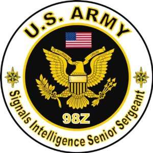 United States Army MOS 98Z Signals Intelligence Senior Sergeant Decal 