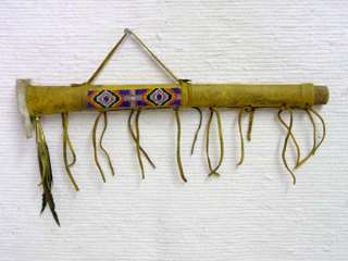 Native American 16 Old Style Navajo Laced Peace Pipe Peacepipe  