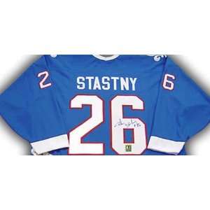 Peter Stastny autographed Hockey Jersey (Quebec Nordiques)  
