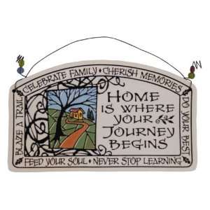  Home is Where Your Journey Begins Plaque