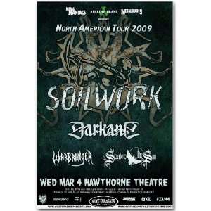 Soilwork Poster   Hawthorne Concert Flyer   North American Tour 