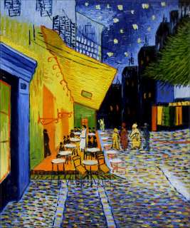   Painted Oil Painting Repr Van Gogh Cafe Terrace @ Night 20x24in  