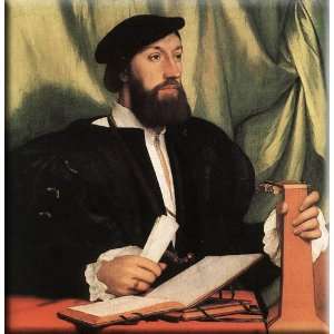  with Music Books and Lute 29x30 Streched Canvas Art by Holbein, Hans 