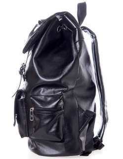   Unisex PU Leather Big Backpack Satchel Schoolbag Travelling Bag  