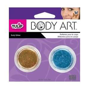  Duncan Crafts Tulip Body Art Glitter 4.5g 2/Pkg Gold/Blue 