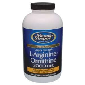 Vitamin Shoppe   L Arginine Ornithine (Super Strength), 2000 mg